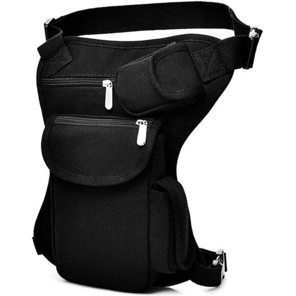 Drop Leg Bag Pouch Holster Tactical Waist Bag, Men's Retro Multifunctional - Picture 1 of 8